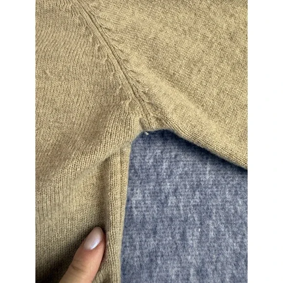 Vintage Balada 100% Lambwool XL Beige Tan Long Sleeve V Neck Sweater Womens - Picture 13 of 13